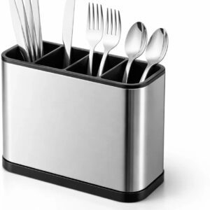 Kesol Empty Cutlery Holder Case (Silver Holds 24 Pieces)